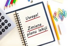 Zmiana planu lekcji od 27 października 2020r