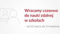 Nauka zdalna od 22 marca do 11 kwietnia 2021r