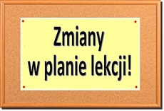 Zmiana planu lekcji od 19 kwietnia 2021r